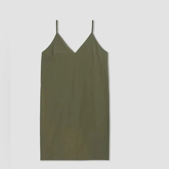 Everlane The Poplin dress Olive , size 2 - Picture 5 of 11
